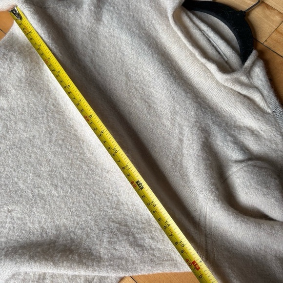 Madewell Sz S Merino Wool Blend Neutral Cream Turtleneck Sweater - Picture 7 of 10